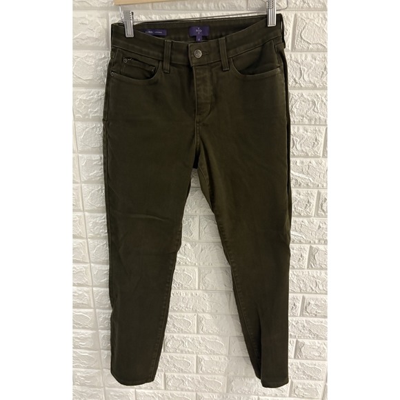 NYDJ Denim - NYDJ WOMENS JEANS‎ SIZE 4 ALINA LEGGING OLIVE GREEN LIFT TUCK TECHNOLOGY